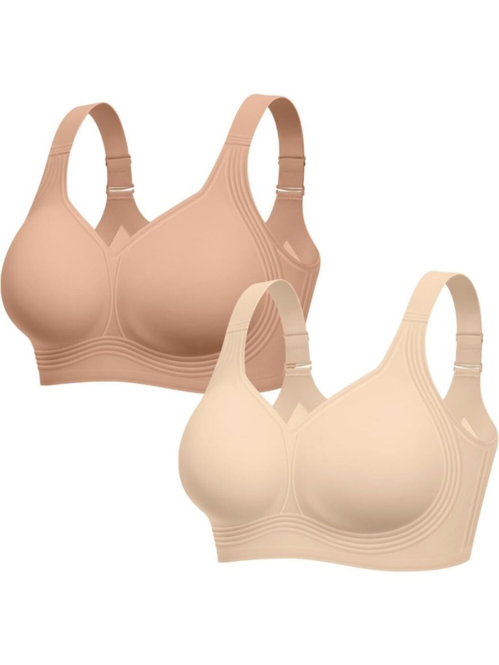 Plus Size No Underwire Jelly Bras for Women - Supportive Push Up Comfort